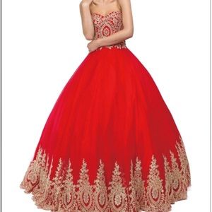 This beautiful prom dress was worn once, it is a size 8.